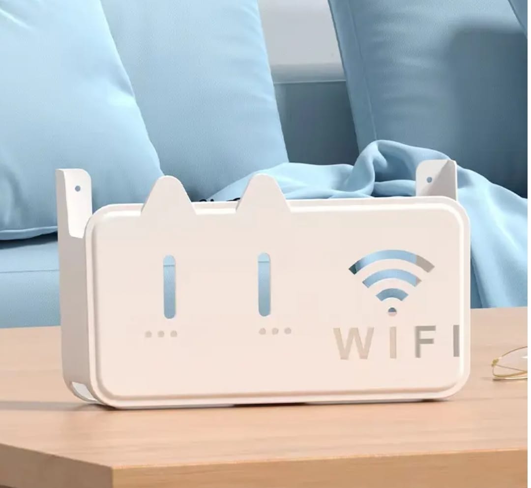 Picture of Wireless Wifi Router Shelf Storage Box Wall Hanging Plastic Organizer Box Cable Power Bracket Organizer Box Home Decor