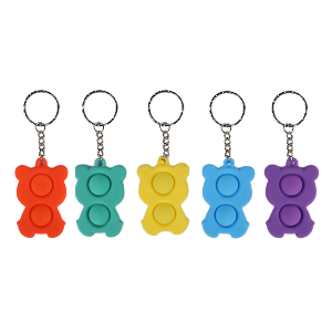 Animal Pop-It Fidget Keychains