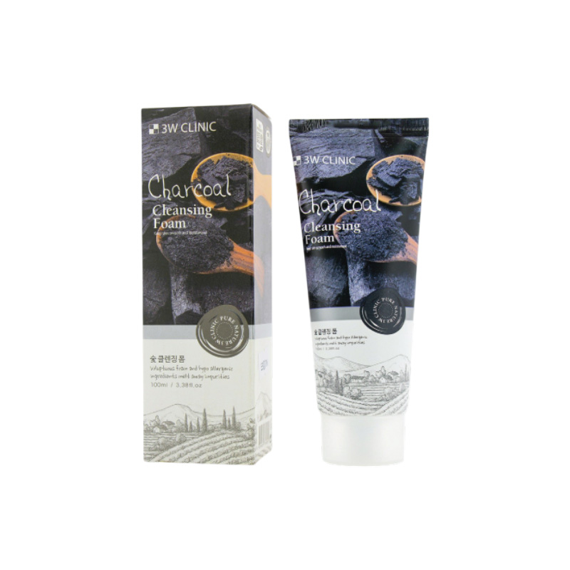 Picture of 3w Clinic Charcoal Cleansing Foam- 100ml