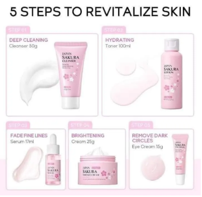 Picture of Laikou Japan Sakura Skincare face pack Set - 207 gm