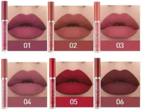 Picture of HANDAIYAN 6 Colors Long Lasting Velvet Lips Tint Liquid Lipsticks Waterproof Non-Stick Cup Lipgloss Gift Set( A)