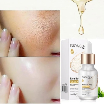 Picture of BIOAQUA Rice Raw Pulp Essence, Hyaluronic Acid Rice SerumImprove Hyperpigmentation, Boost Collagen, Vitality Shrink Pores Skin Care-15ml