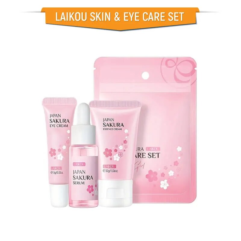 Picture of Laikou Japan Sakura Skin Care Set - 3 pcs