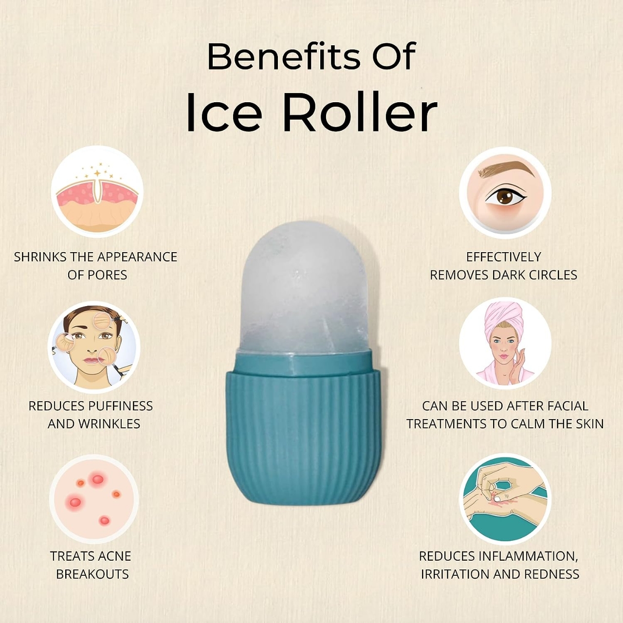 Picture of Ice Roller for Neck, Face & Eyes Massager | Face and Eye Puffiness
