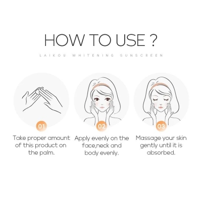 Picture of LAIKOU Milk Sunscreen SPF50 PA+++ Sunblock Brighten Skin Tone 50g