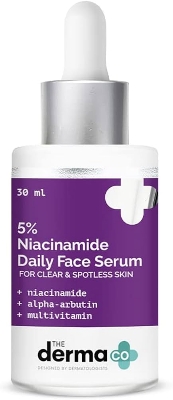 Picture of The Derma Co 5% Niacinamide Daily Face Serum with Alpha Arbutin & Multivitamin for Clear & Spotless Skin - 30ml