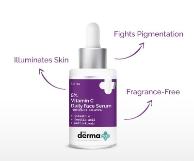 Picture of The Derma Co 5% Niacinamide Daily Face Serum with Alpha Arbutin & Multivitamin for Clear & Spotless Skin - 30ml