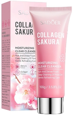Picture of SADOER Collagen Sakura Moisturizing Clear Face Cleanser- 100g