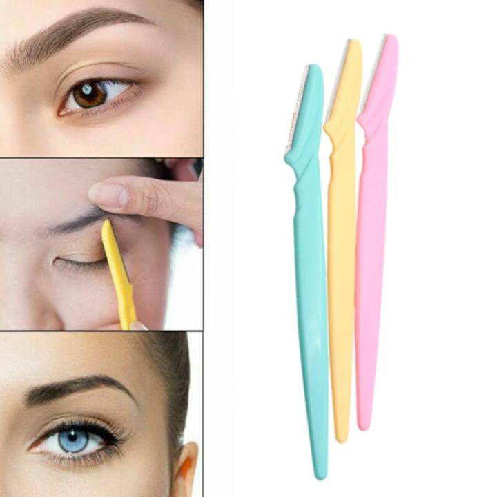 Picture of Eyebrow Razors Facial Hair Remover Shaver Trimmer Shaper for Women - 3Pcs