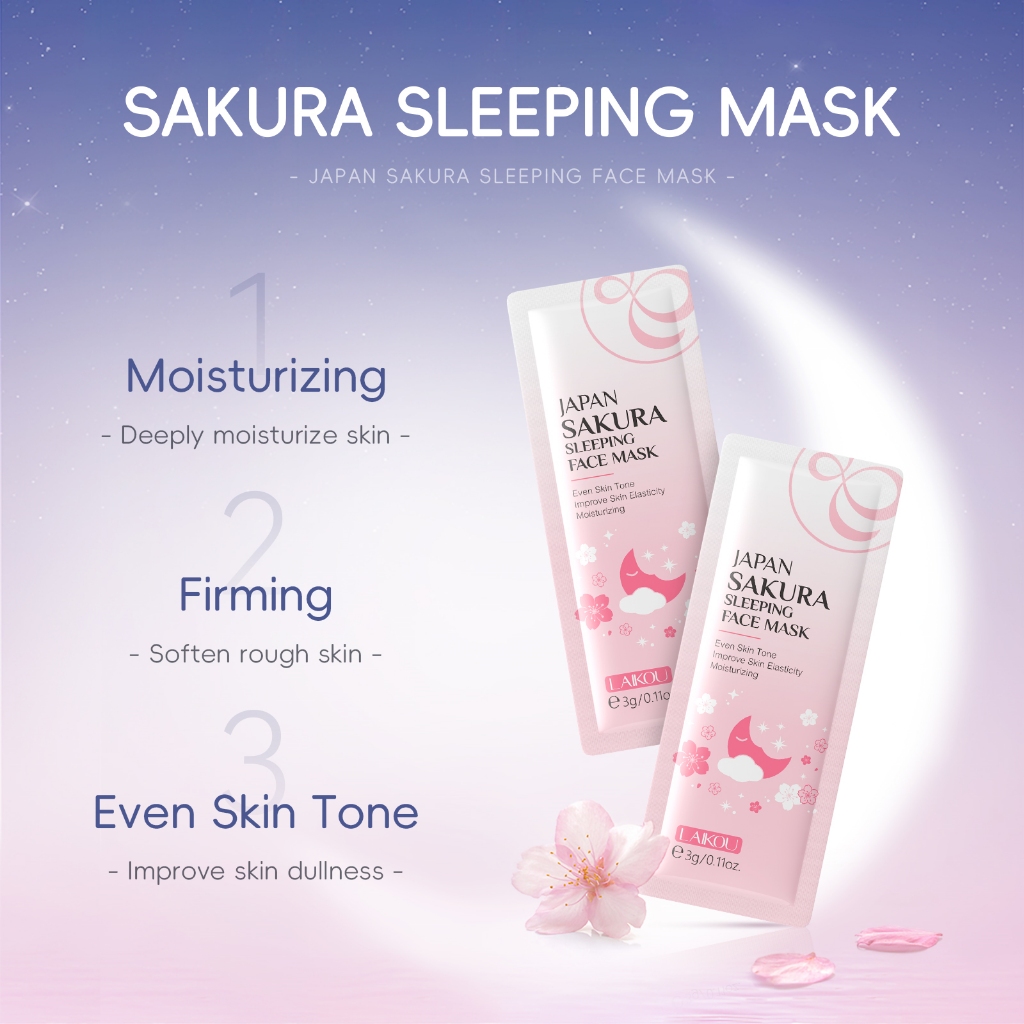 Picture of LAIKOU Sakura Sleeping Mask - 5Pcs Face Mask