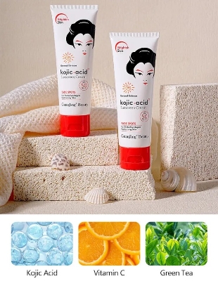 Picture of Guanjing Beauty Kojic Sunscreen Cream SPF 50 || 80 gm