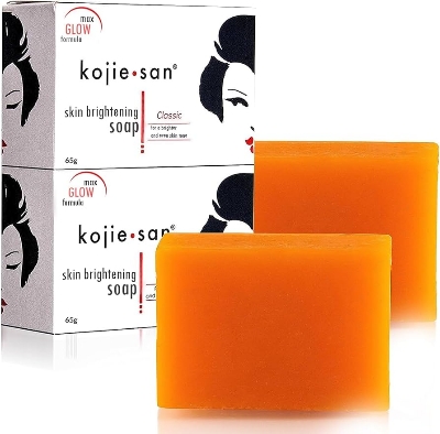Picture of Kojie San Skin Brightening Soap - Original Kojic Soap that Reduces Dark Spots, Hyperpigmentation, & Scars with Coconut & Tea Tree Oil - 65g x 1 Bar