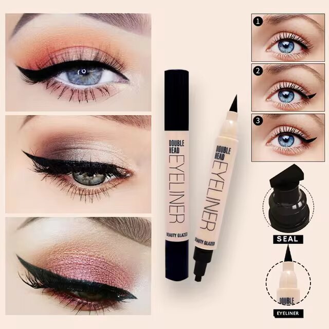 Picture of BEAUTY GLAZED Double Head Waterproof Eyeliner Stamp Pen