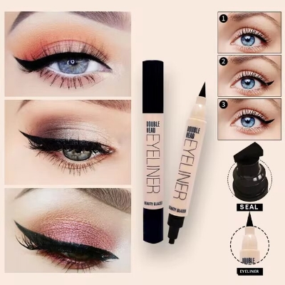 Picture of BEAUTY GLAZED Double Head Waterproof Eyeliner Stamp Pen