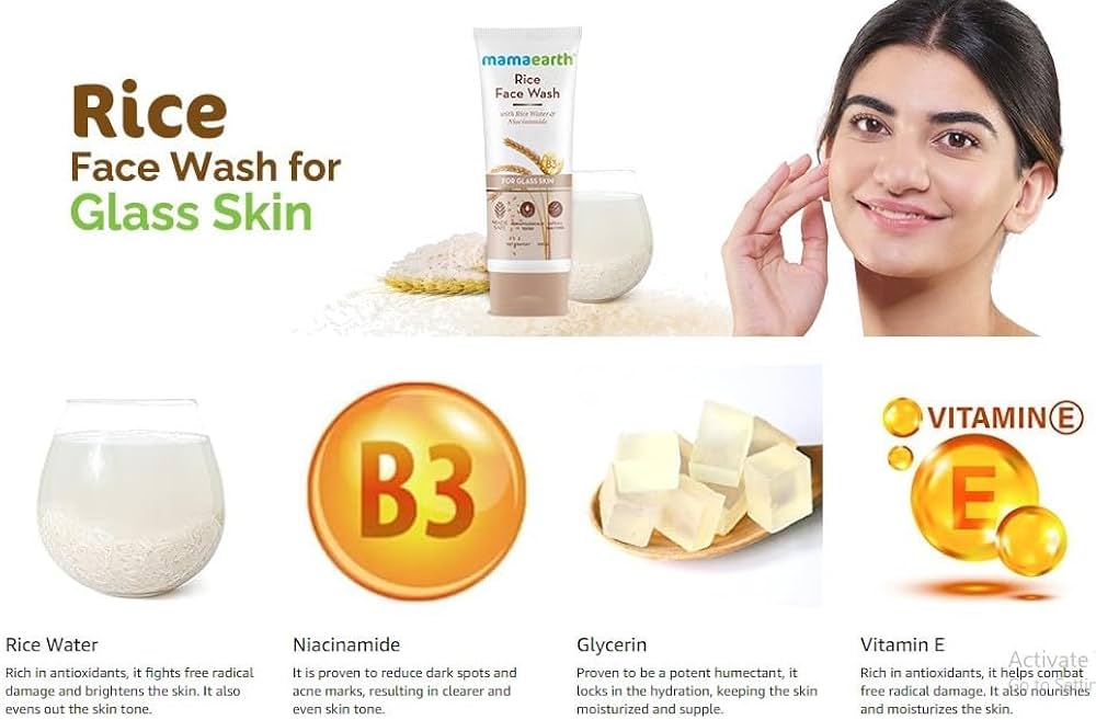 Picture of Mamaearth Rice Face Wash With Rice Water & Niacinamide for Glass Skin - 100 ml
