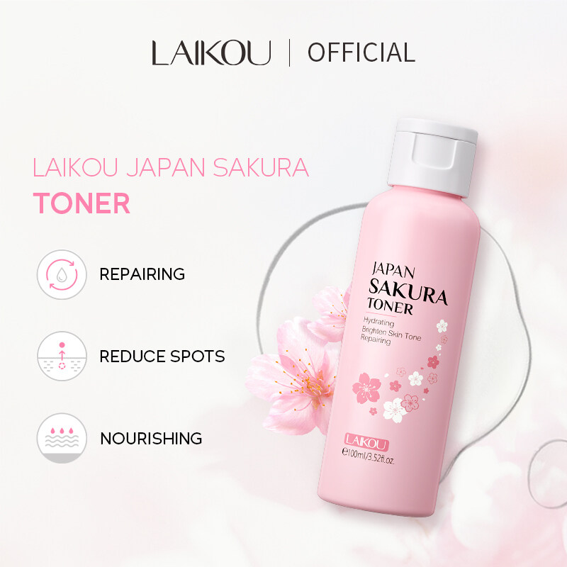 Picture of LAIKOU Sakura Face Toner Nourishing Shrink Pores Reduce Spots Acne 100ml
