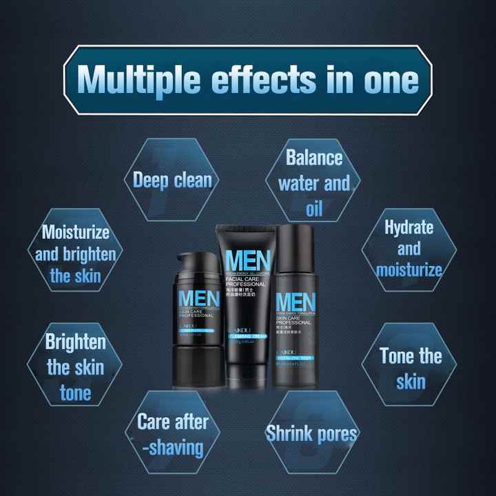 Picture of LAIKOU Men Personal Skin Care Products Face Cleaner Toner Cream Rejuvenating Skin Care Set