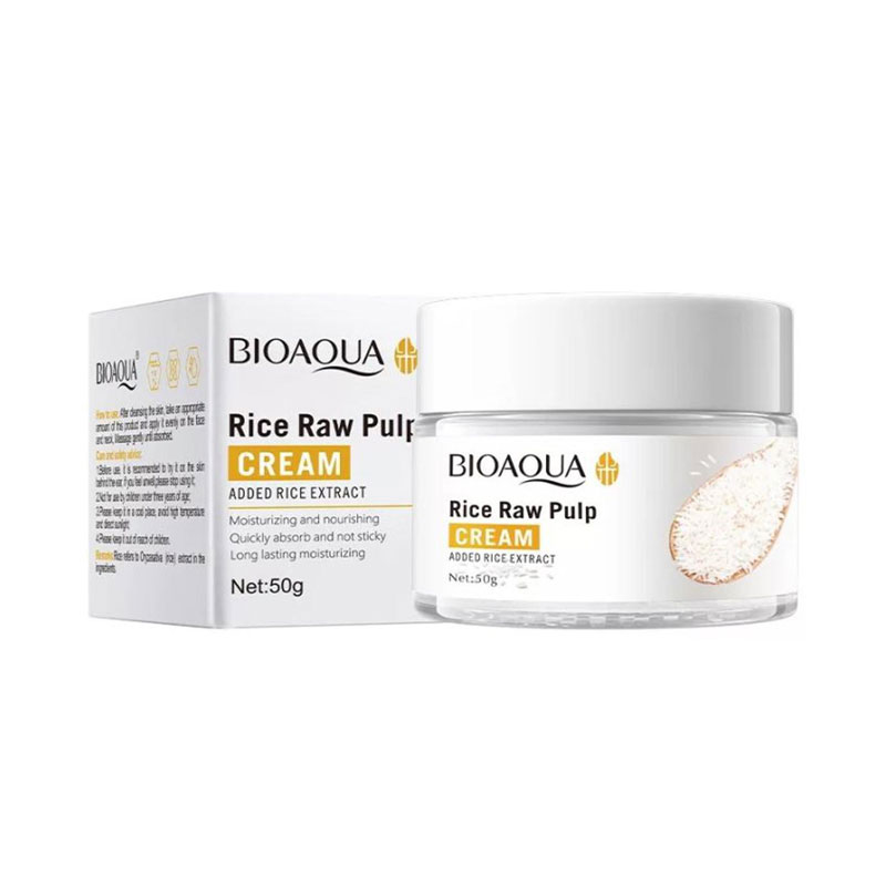 Picture of BIOAQUA Cream Rice Raw Pulp Moisturizing Skin Rejuvenation Facial Skin Care- 50g