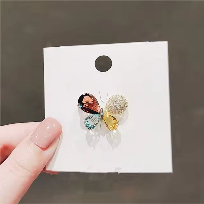 Picture of Four Color Design brooch for women crystal Rhinestone safety pin for girls and women