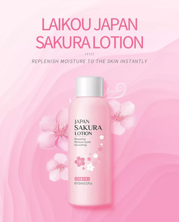 Picture of LAIKOU Japan Sakura Face Lotion Moisturizing Skin Reduce Wrinkles Fine lines Skin Care 100ml