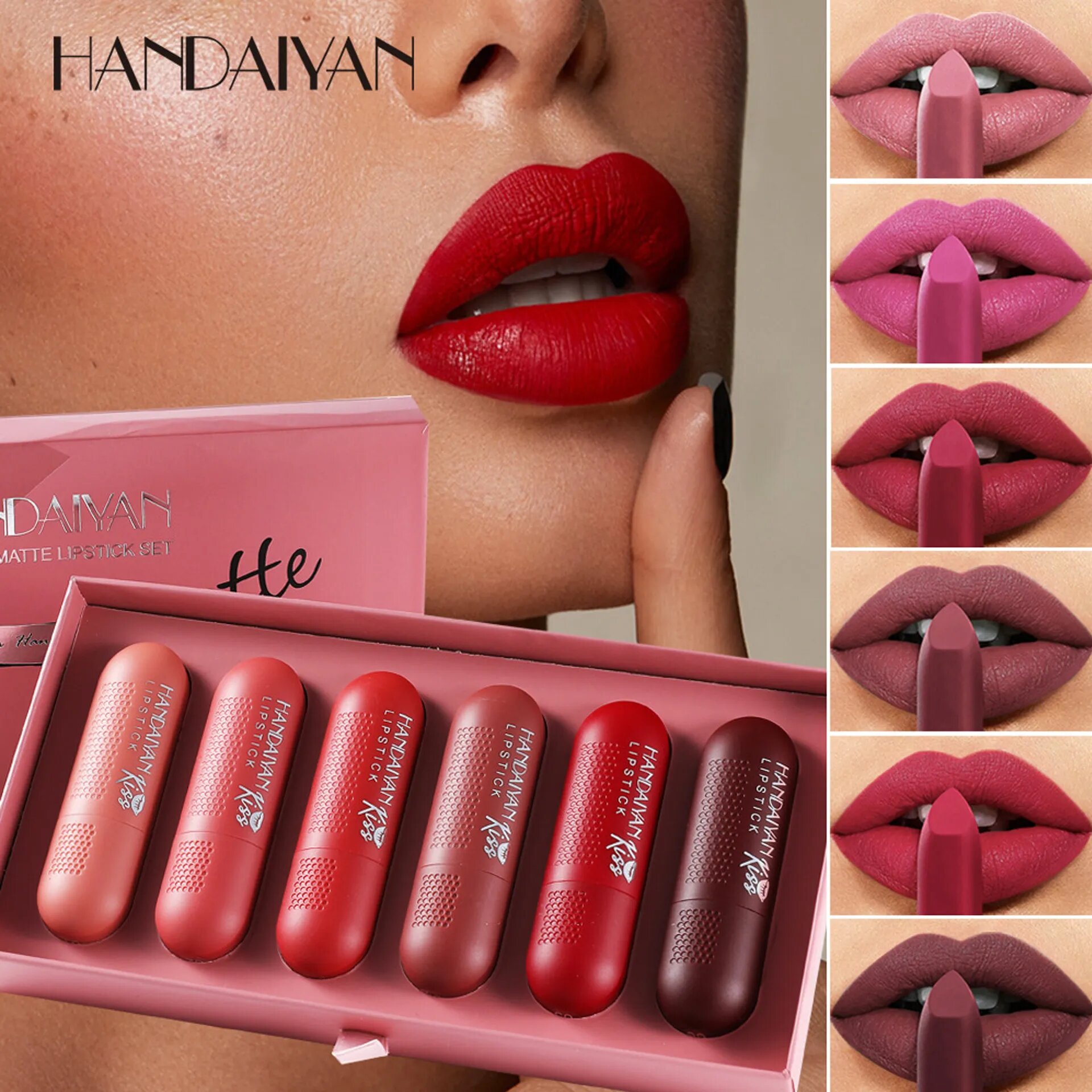 Picture of Handaiyan Mousse Matte Lipsticks Set 6 in 1 matte lipsticks