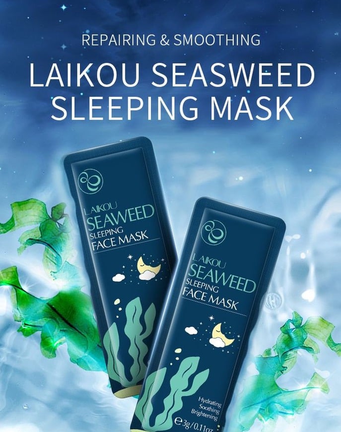 Picture of LAIKOU Seaweed Facial Sleeping Mask Deep Moisturizing Oil Control Shrink Pores Wash-off Repairing Skin Care Face Mask (1 Pics)
