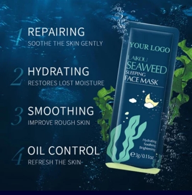 Picture of LAIKOU Seaweed Facial Sleeping Mask Deep Moisturizing Oil Control Shrink Pores Wash-off Repairing Skin Care Face Mask (1 Pics)