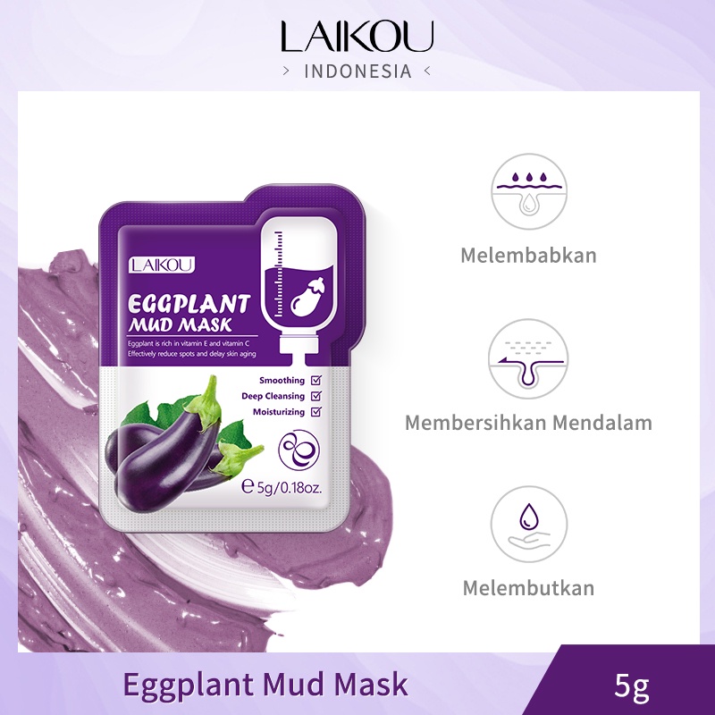 Picture of LAIKOU Eggplant Mud Mask 5gm -5pcs