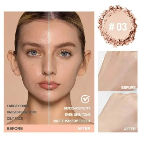 Picture of HANDAIYAN Soft Bright Powder Cake Long-lasting Moisturizing Oil Control Concealer Powder