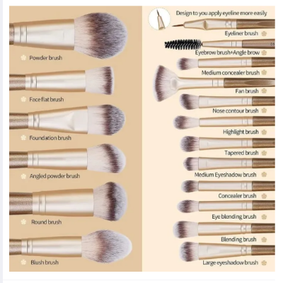 Picture of 18pcs The Brush Professional Makeup Brushes Set With Box