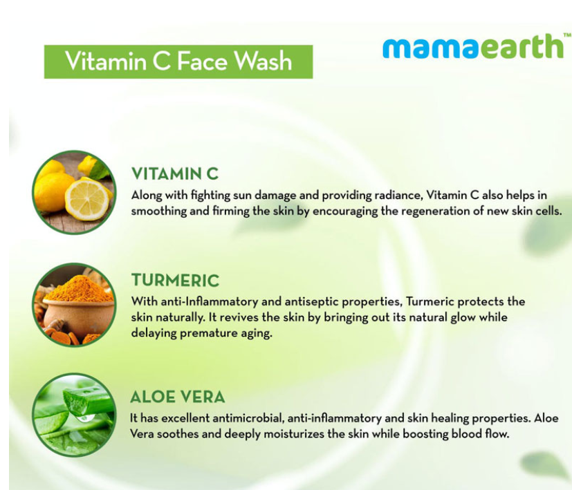 Picture of Mamaearth vitamin C face wash with vitamin C and turmeric for skin illumination