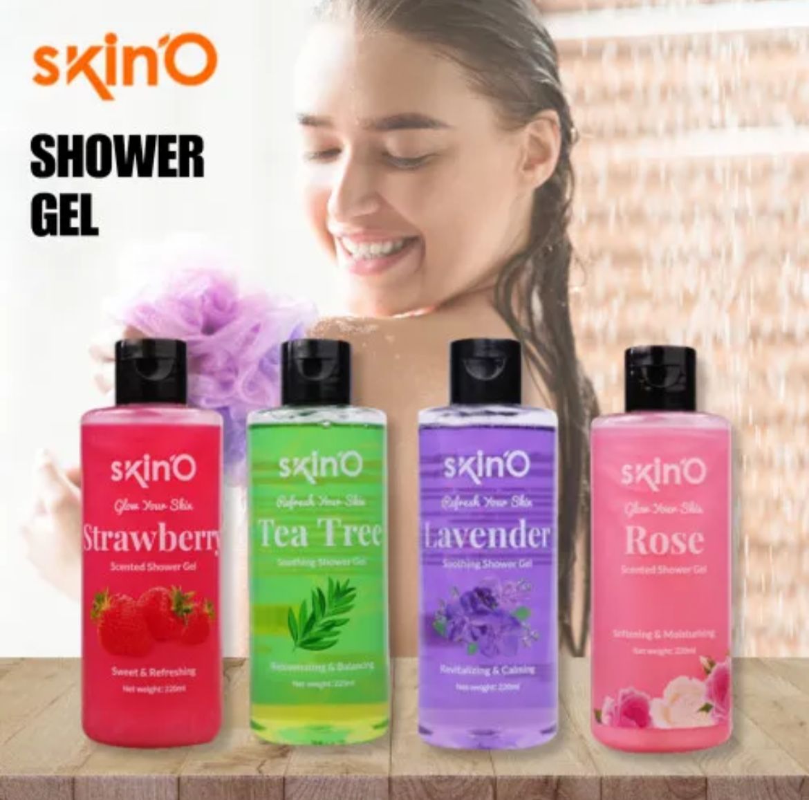 Picture of skin’O Glow Your Skin Strawberry Scented Shower Gel 220 ml