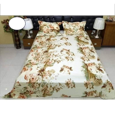 Picture of Double Size Cotton Bed Sheet With  2 Pillow Covers