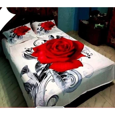 Picture of King Size Cotton Bed Sheet With  2 Pillow Covers