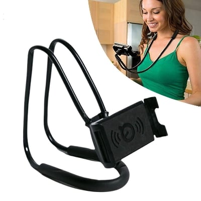 Picture of Neck Phone Holder Long Arm Lazy Holder Creative Drama Chase Artifact Desktop Stand Neck-mounted Universal Selfie Live Phone Holder
