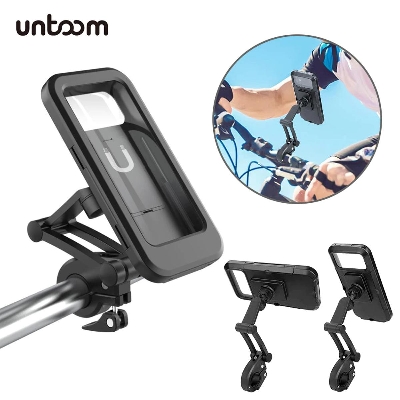 Picture of Universal Waterproof Bicycle Phone Holder Bike Motorcycle Handlebar Mobile Phone Stand Mount Waterproof Cell Phone Bracket Case