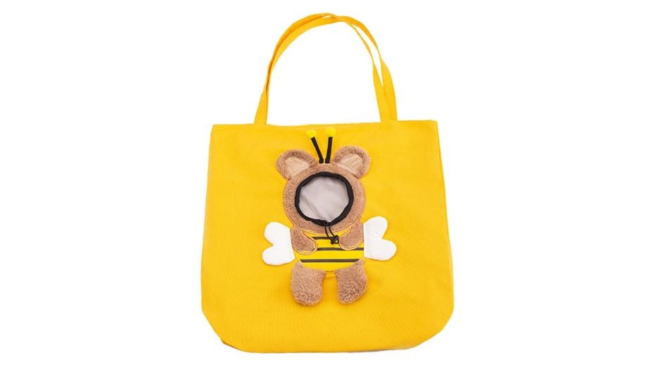Picture of Outgoing Travel Pet Carriers Cute Bee Design Portable Breathable Carrier Bags Tote Bag Pets Handbag For Cats Dogs
