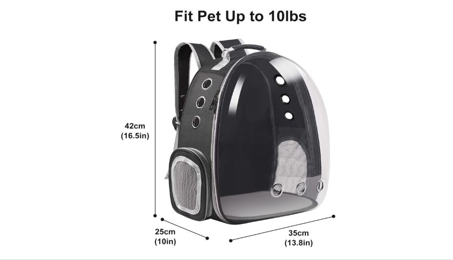 Picture of Transparent Cat Carrying Bags Space Breathable Pet Backpack Portable Puppy Pets Backpack Transport Carrier Space Capsule Dog Bag