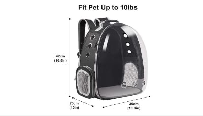 Picture of Transparent Cat Carrying Bags Space Breathable Pet Backpack Portable Puppy Pets Backpack Transport Carrier Space Capsule Dog Bag