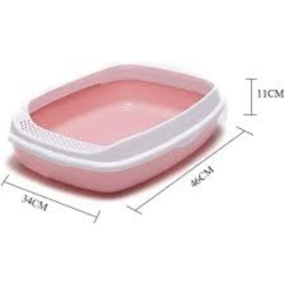 Picture of Emily Pets Cat Litter Box Open Cat Litter with Cat Toilet Large Space Large Capacity Pet Supplies Cat Litter