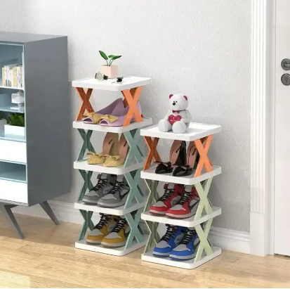 Picture of New multi-functional household foldable shoe cabinet, home balcony toy foldable storage unit