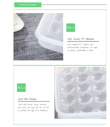 Picture of 34 Grid Egg Storage Box | Kitchen Food Storage & Dispenser for Home & Office