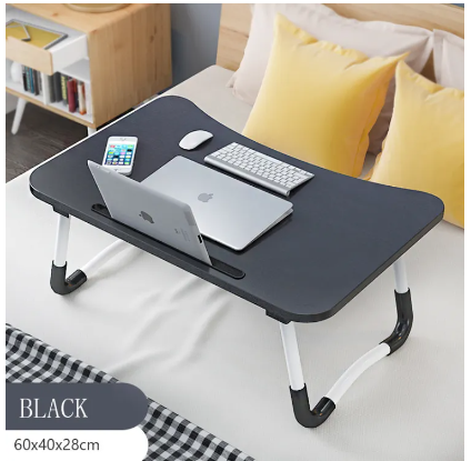 Picture of Multi function and Removable Stand Folding Computer Laptop Desk Small Bed Desk Simple Dormitory Lazy Table Bed with Laptop Table with Holder Slot Portable Table Stand for Laptop Tablet Reading Table - cloth stand"