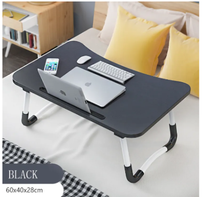 Picture of Multi function and Removable Stand Folding Computer Laptop Desk Small Bed Desk Simple Dormitory Lazy Table Bed with Laptop Table with Holder Slot Portable Table Stand for Laptop Tablet Reading Table - cloth stand"