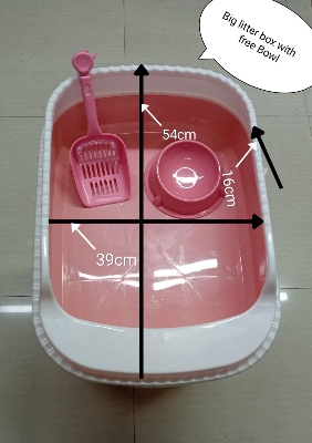 Picture of Big size Cat litter box with free scoop & Bowl