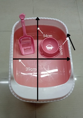 Picture of Big size Cat litter box with free scoop & Bowl
