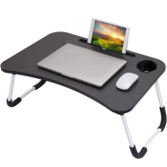 Picture of Multi function and Removable Stand Folding Computer Laptop Desk Small Bed Desk Simple Dormitory Lazy Table Bed with Laptop Table with Holder Slot Portable Table Stand for Laptop Tablet Reading Table - cloth stand"