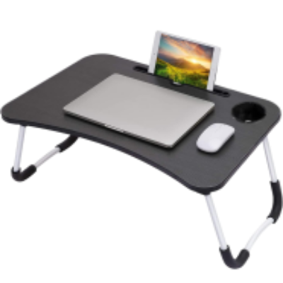 Picture of Multi function and Removable Stand Folding Computer Laptop Desk Small Bed Desk Simple Dormitory Lazy Table Bed with Laptop Table with Holder Slot Portable Table Stand for Laptop Tablet Reading Table - cloth stand"