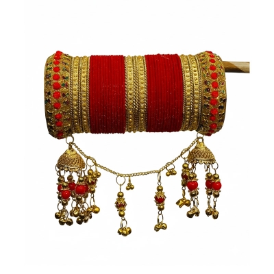 Picture of 1 Set New Indian Bridal Payra Bangles/Churi Package For Girls-(1 full set)