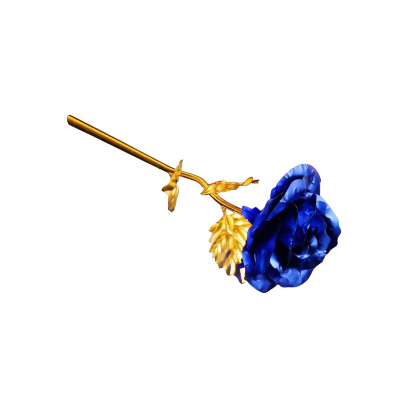 Picture of Gold Color Rose With Love Holder Box Gift Valentine's Day Mother's Day Gift Flower Golden Rose